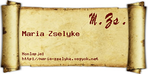 Maria Zselyke névjegykártya